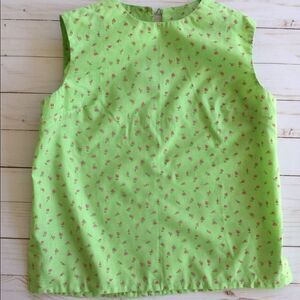 Vintage floral country blouse French cottage shabb